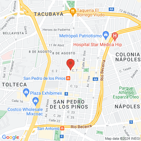 Doctor Díaz Sánchez Raúl Manuel map