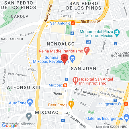 Beauty Lashes CDMX map