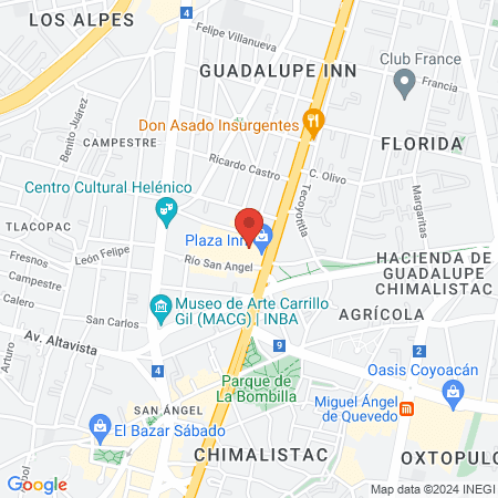 URGENCIAS DENTALES 24 HORAS CLINICA REALDENT INSURGENTES SUR map