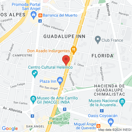 ESPECIALIDADES DENTALES GUADALUPE INN map