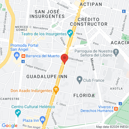 Dentis+a Barranca del Muerto map