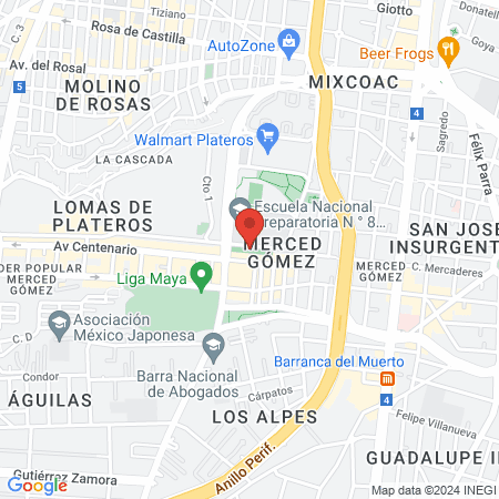 Gimnasio P. Miranda map