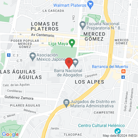 Dra. Tania Padilla Benítez map