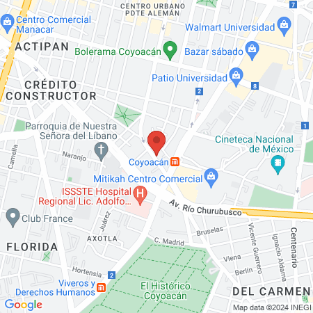 Dental Coyoacán map