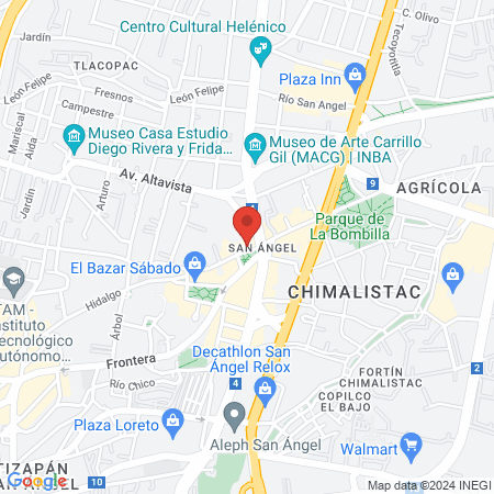 Soberbia Sucursal San Ángel map