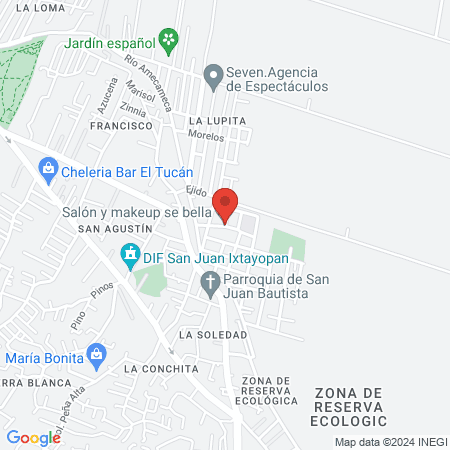 Salón y makeup se bella map