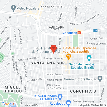 Dra. Paola Kinara Reyes Loyola map