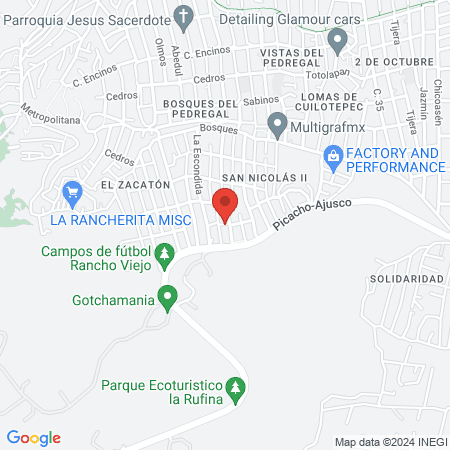 Spa Ajusco map