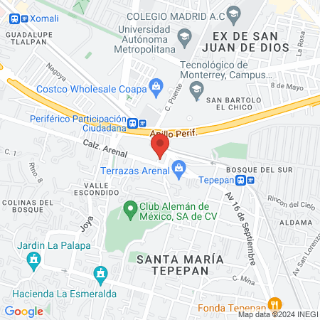 BodyBrite Arenal Tepepan map