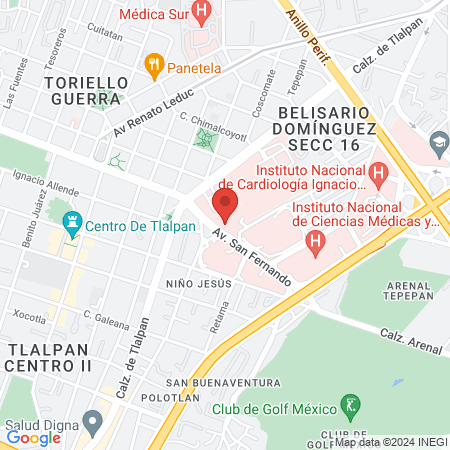 Programa de Cáncer de Ovario del Instituto Nacional de Cancerología map
