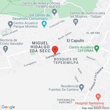 Clínica veterinaria Patitas planet map