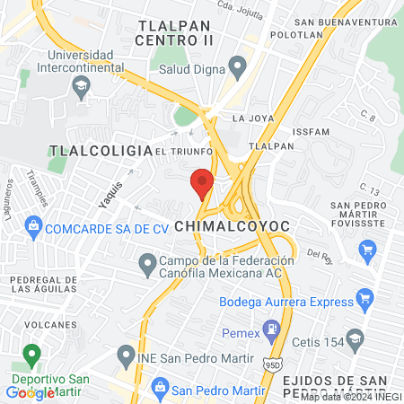 Servicios Para Salud Mental map