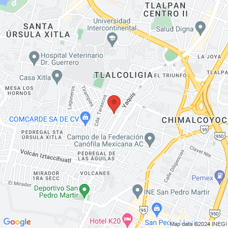 Veterinaria los Cachorros map