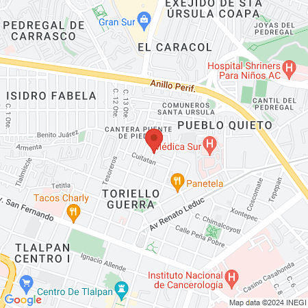 Estudio de Belleza Ross Almazán map