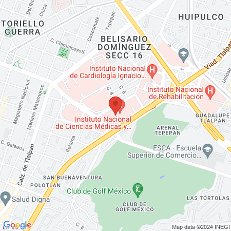 Servicio de Geriatría-INCMNSZ map