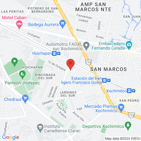 REMOV fisioterapia Xochimilco map