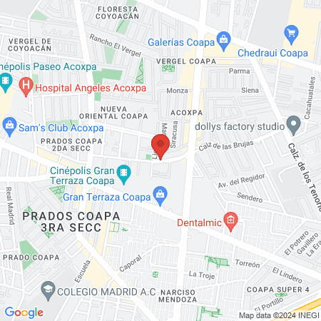 Consultorio dental Clinden map