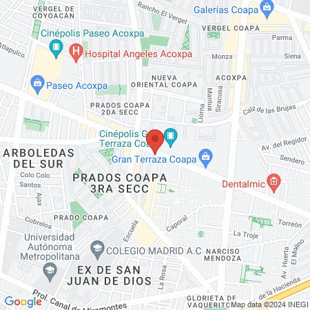 Médica Coapa Especialidades map