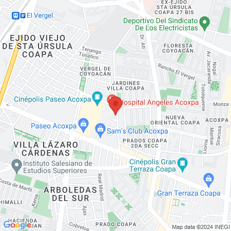 Adriana Rosas Manzano - Dermatóloga CDMX map
