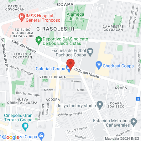 DIVYA GALERÍAS COAPA LIVERPOOL BX map