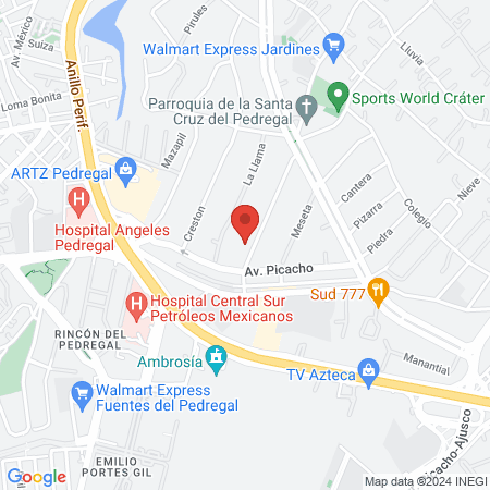 Silvia Galván Image Studio, Pedregal map