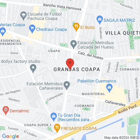 Pedicuristas Revolución Sucursal map