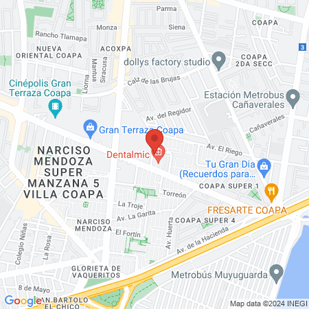 Dra. Alejandra Olvera, Dentista - Odontólogo map