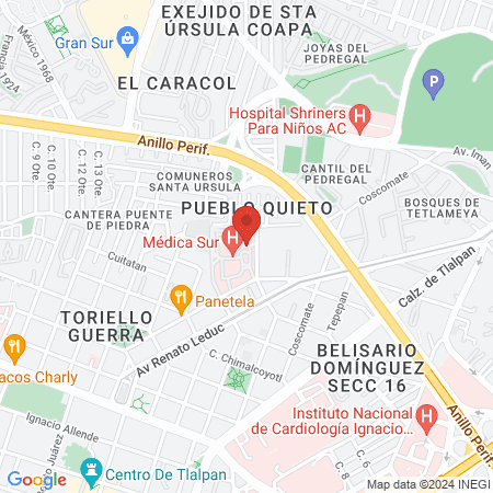 Dr. Sergio Menchaca, Neumólogo | Médica Sur map