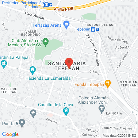Centro de Atención Medica Primaría Tepepan map