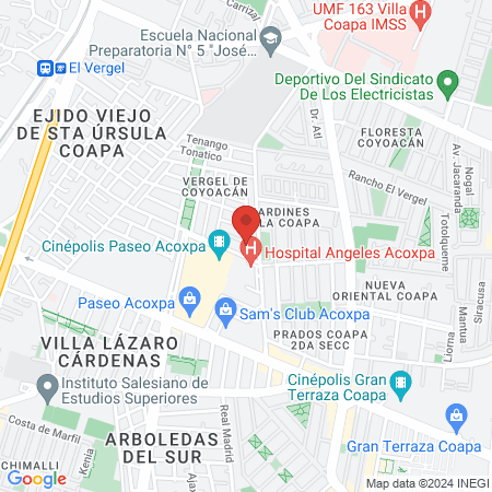 Gastroendoscopica Hospital Angeles Acoxpa Cons 325 map