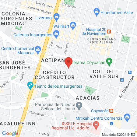 Dental Acacias Dentistas CDMX, especialistas en Brackets, Invisalign, endodoncia, diseño de sonrisa, implantes map