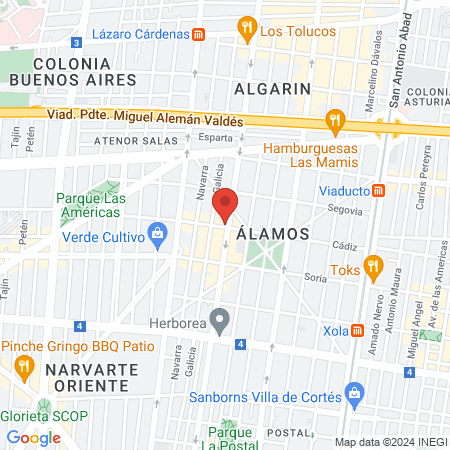 Beauty Bar Alamos map