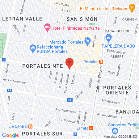 Centro del Bienestar y Eliminación del Dolor map
