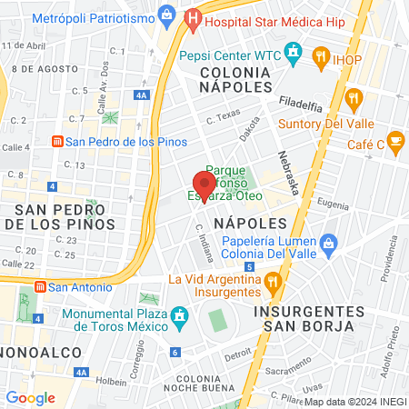 CSC Wellness Center | Spa Colonia Nápoles map