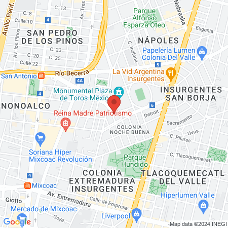 Centro Veterinario México Urgencias map