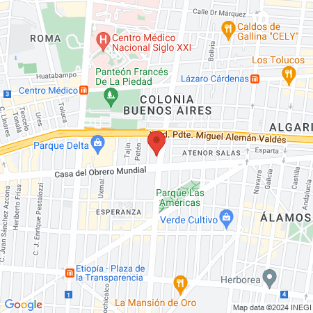 Sabaai Spa Vértiz Narvarte map