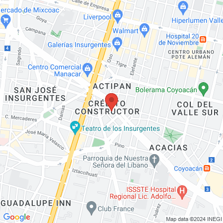 Dra. Alejandra Sánchez Huéramo map