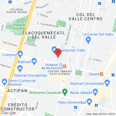 Nyuh Spa del Valle map
