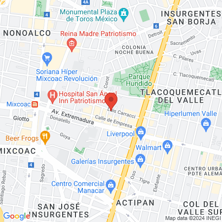 Dra. Mónica Patricia Del Río Cabrero, Psiquiatra map