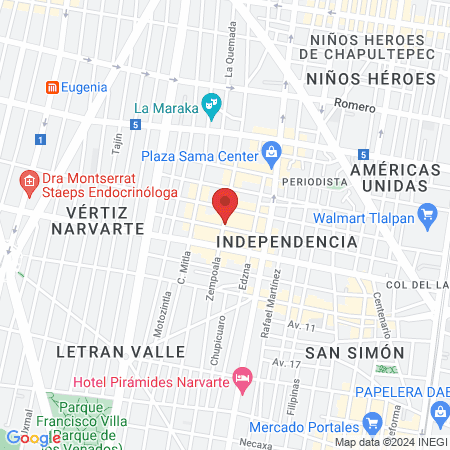 Podólogo Centro de atención al pie map