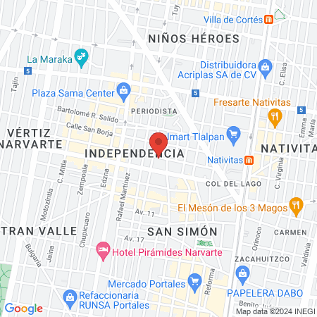 Dr. Francisco Alvarado Beltrán map