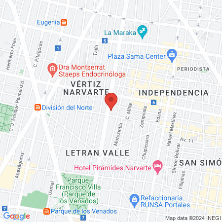 Animalitos México sucursal Dr. Vertiz map