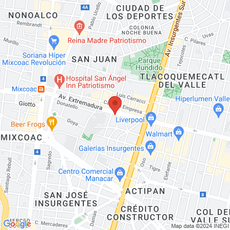 Gabriela Silvestre Tovar Médico General Benito Juárez map