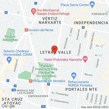 Thalia Baños Mojica Médico General Benito Juárez map