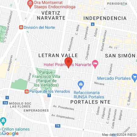 Hospital Veterinario Mitla map