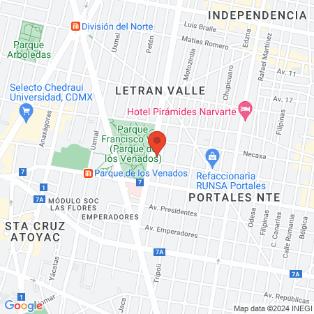 HOSPITAL DE ESPECIALIDADES VETERINARIAS GREEN PET map