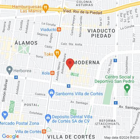 Cirujano dentista Alma Lina Palma Sevilla map
