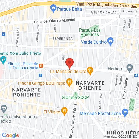 Barbería "The Cangris" Narvarte map