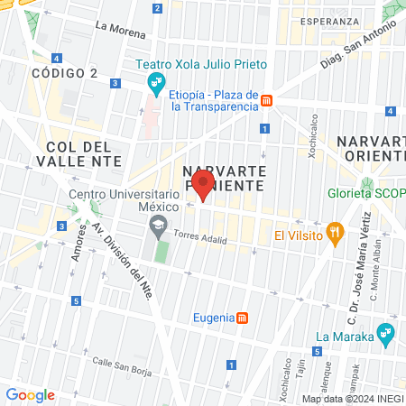 Valoración Médica Metropolitana map