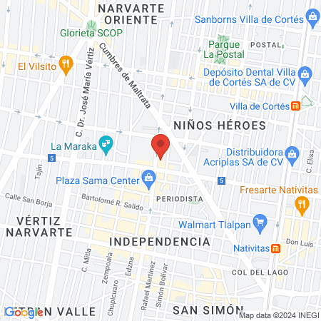 Just Nails Spa Plaza Narvarte map